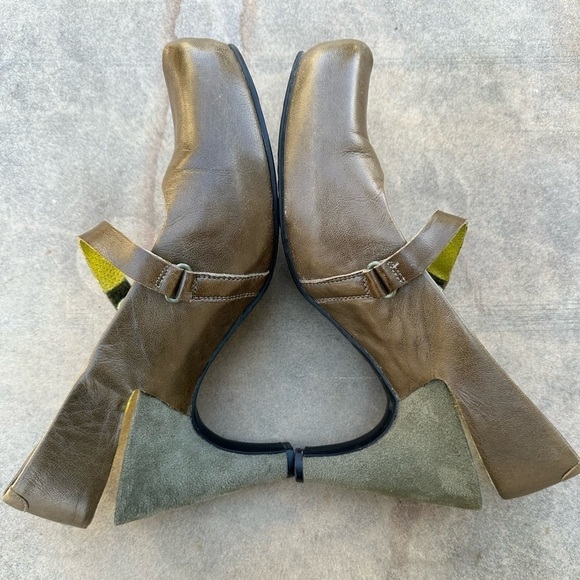 Tsubo Women's Acrea Mary Jane Slingback Pumps Olive Green Leather 9.5 READ - Picture 5 of 13